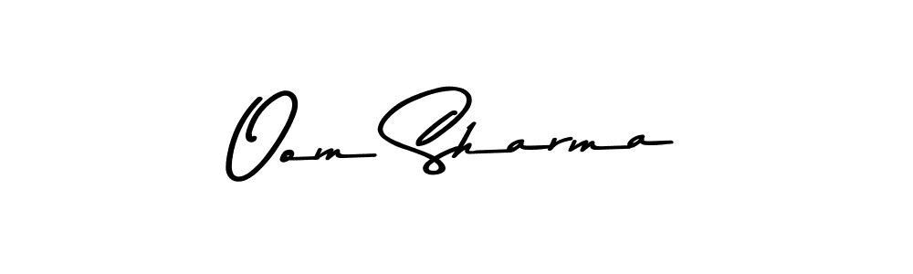 Create a beautiful signature design for name Oom Sharma. With this signature (Asem Kandis PERSONAL USE) fonts, you can make a handwritten signature for free. Oom Sharma signature style 9 images and pictures png
