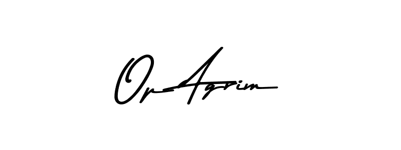 How to Draw Op Agrim signature style? Asem Kandis PERSONAL USE is a latest design signature styles for name Op Agrim. Op Agrim signature style 9 images and pictures png
