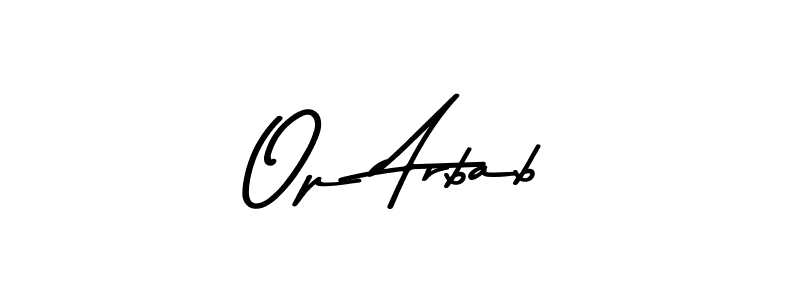 Create a beautiful signature design for name Op Arbab. With this signature (Asem Kandis PERSONAL USE) fonts, you can make a handwritten signature for free. Op Arbab signature style 9 images and pictures png