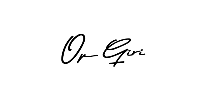 Make a beautiful signature design for name Op Giri. With this signature (Asem Kandis PERSONAL USE) style, you can create a handwritten signature for free. Op Giri signature style 9 images and pictures png