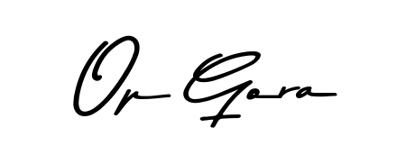 Designed for modern professionals: Op Gora name signature crafted with Asem Kandis PERSONAL USE script. Ready for digital PDF workflows. Op Gora signature style 9 images and pictures png