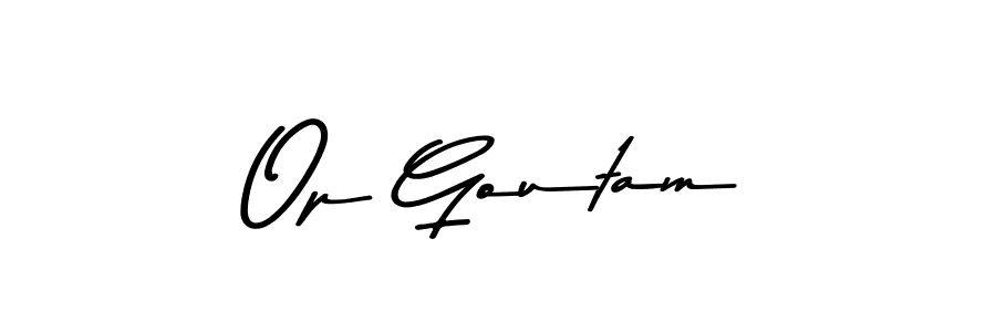 Design your own signature with our free online signature maker. With this signature software, you can create a handwritten (Asem Kandis PERSONAL USE) signature for name Op Goutam. Op Goutam signature style 9 images and pictures png