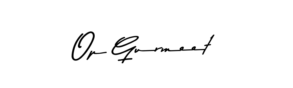Also we have Op Gurmeet name is the best signature style. Create professional handwritten signature collection using Asem Kandis PERSONAL USE autograph style. Op Gurmeet signature style 9 images and pictures png