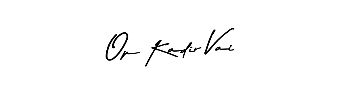 The best way (Asem Kandis PERSONAL USE) to make a short signature is to pick only two or three words in your name. The name Op Kadir Vai include a total of six letters. For converting this name. Op Kadir Vai signature style 9 images and pictures png