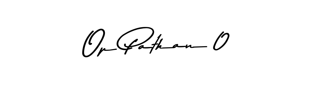 How to make Op Pathan 0 name signature. Use Asem Kandis PERSONAL USE style for creating short signs online. This is the latest handwritten sign. Op Pathan 0 signature style 9 images and pictures png