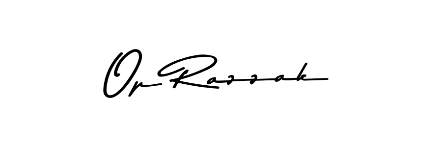 Make a beautiful signature design for name Op Razzak. With this signature (Asem Kandis PERSONAL USE) style, you can create a handwritten signature for free. Op Razzak signature style 9 images and pictures png