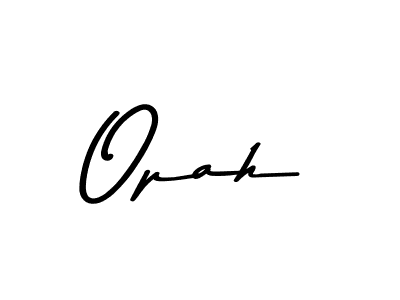 Create a beautiful signature design for name Opah. With this signature (Asem Kandis PERSONAL USE) fonts, you can make a handwritten signature for free. Opah signature style 9 images and pictures png