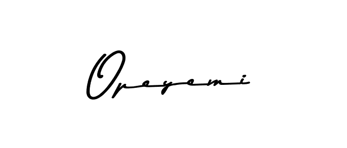 Make a beautiful signature design for name Opeyemi. With this signature (Asem Kandis PERSONAL USE) style, you can create a handwritten signature for free. Opeyemi signature style 9 images and pictures png
