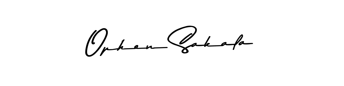 Use a signature maker to create a handwritten signature online. With this signature software, you can design (Asem Kandis PERSONAL USE) your own signature for name Ophen Sakala. Ophen Sakala signature style 9 images and pictures png