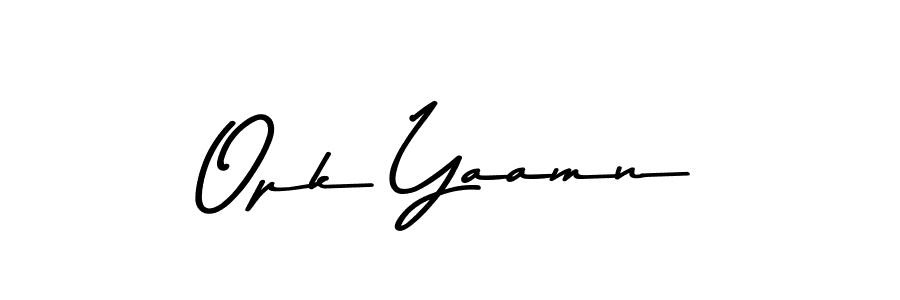 Also we have Opk Yaamn name is the best signature style. Create professional handwritten signature collection using Asem Kandis PERSONAL USE autograph style. Opk Yaamn signature style 9 images and pictures png