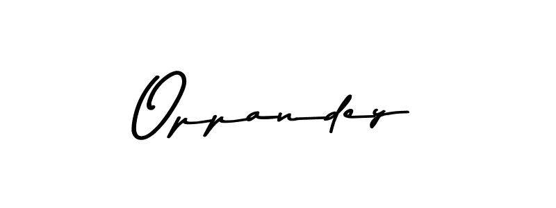 Create a beautiful signature design for name Oppandey. With this signature (Asem Kandis PERSONAL USE) fonts, you can make a handwritten signature for free. Oppandey signature style 9 images and pictures png