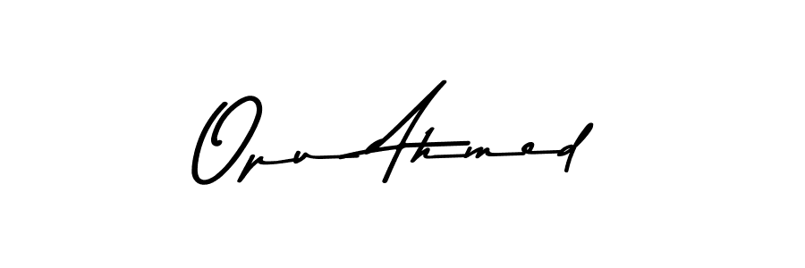 Here are the top 10 professional signature styles for the name Opu Ahmed. These are the best autograph styles you can use for your name. Opu Ahmed signature style 9 images and pictures png