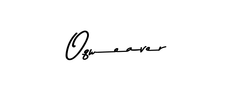Oqweaver stylish signature style. Best Handwritten Sign (Asem Kandis PERSONAL USE) for my name. Handwritten Signature Collection Ideas for my name Oqweaver. Oqweaver signature style 9 images and pictures png