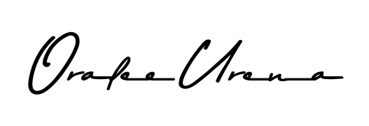The Asem Kandis PERSONAL USE typeface gives name Oralee Urena a refined look. Suitable for certificates, diplomas, and official verification. Oralee Urena signature style 9 images and pictures png