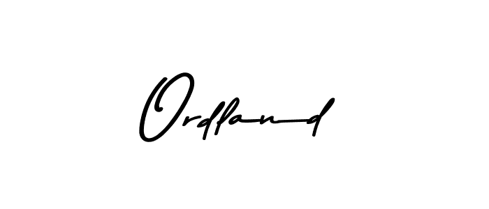 Design your own signature with our free online signature maker. With this signature software, you can create a handwritten (Asem Kandis PERSONAL USE) signature for name Ordland. Ordland signature style 9 images and pictures png