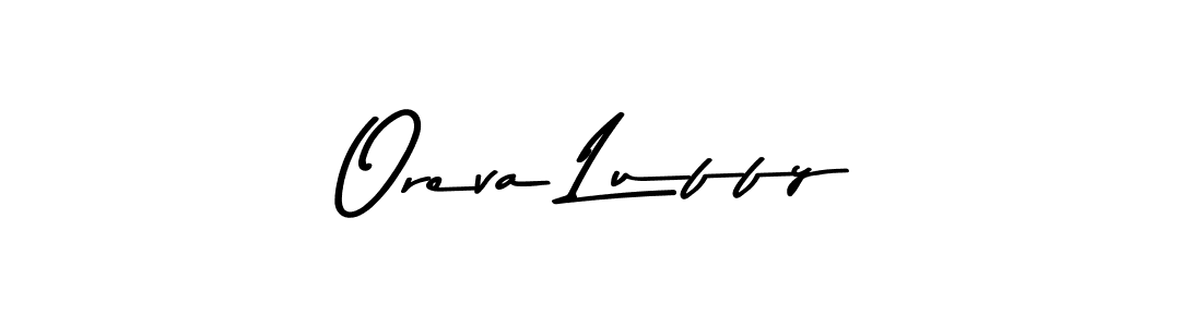 Oreva Luffy stylish signature style. Best Handwritten Sign (Asem Kandis PERSONAL USE) for my name. Handwritten Signature Collection Ideas for my name Oreva Luffy. Oreva Luffy signature style 9 images and pictures png