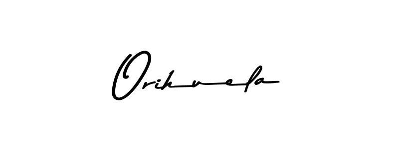 How to make Orihuela name signature. Use Asem Kandis PERSONAL USE style for creating short signs online. This is the latest handwritten sign. Orihuela signature style 9 images and pictures png