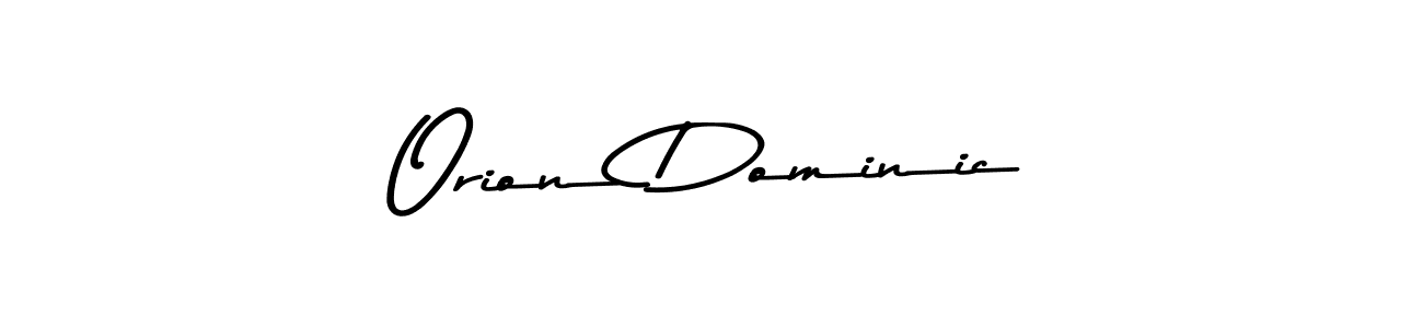 How to make Orion Dominic name signature. Use Asem Kandis PERSONAL USE style for creating short signs online. This is the latest handwritten sign. Orion Dominic signature style 9 images and pictures png