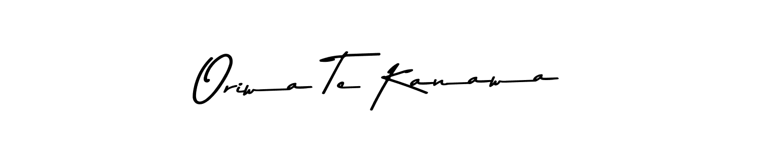 How to make Oriwa Te Kanawa name signature. Use Asem Kandis PERSONAL USE style for creating short signs online. This is the latest handwritten sign. Oriwa Te Kanawa signature style 9 images and pictures png