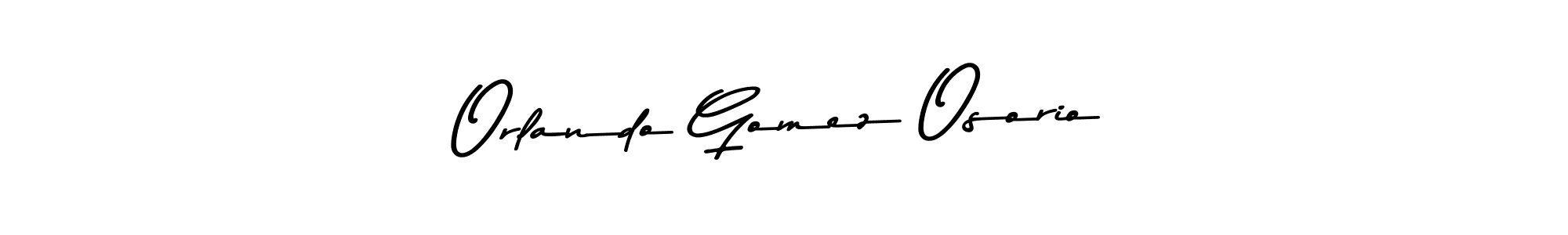 How to make Orlando Gomez Osorio name signature. Use Asem Kandis PERSONAL USE style for creating short signs online. This is the latest handwritten sign. Orlando Gomez Osorio signature style 9 images and pictures png