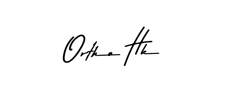 Create a beautiful signature design for name Ortho Hk. With this signature (Asem Kandis PERSONAL USE) fonts, you can make a handwritten signature for free. Ortho Hk signature style 9 images and pictures png