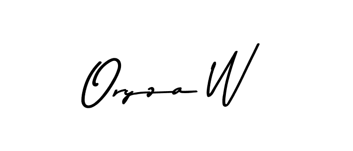 if you are searching for the best signature style for your name Oryza W. so please give up your signature search. here we have designed multiple signature styles  using Asem Kandis PERSONAL USE. Oryza W signature style 9 images and pictures png