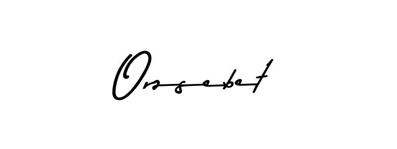 How to make Orzsebet name signature. Use Asem Kandis PERSONAL USE style for creating short signs online. This is the latest handwritten sign. Orzsebet signature style 9 images and pictures png