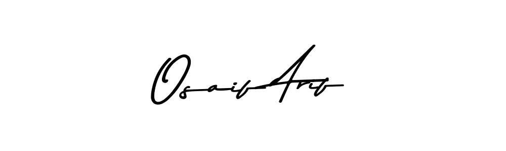 How to make Osaif Arif name signature. Use Asem Kandis PERSONAL USE style for creating short signs online. This is the latest handwritten sign. Osaif Arif signature style 9 images and pictures png
