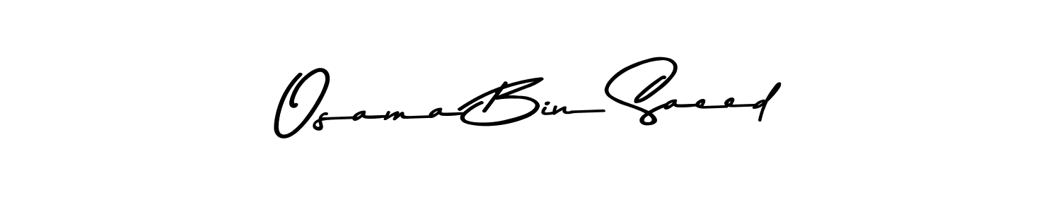 Create a beautiful signature design for name Osama Bin Saeed. With this signature (Asem Kandis PERSONAL USE) fonts, you can make a handwritten signature for free. Osama Bin Saeed signature style 9 images and pictures png