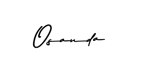 Create a beautiful signature design for name Osanda. With this signature (Asem Kandis PERSONAL USE) fonts, you can make a handwritten signature for free. Osanda signature style 9 images and pictures png