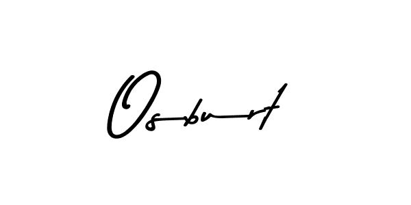 How to make Osburt name signature. Use Asem Kandis PERSONAL USE style for creating short signs online. This is the latest handwritten sign. Osburt signature style 9 images and pictures png