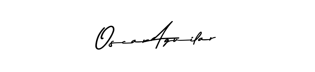 Create a beautiful signature design for name Oscar Aguilar. With this signature (Asem Kandis PERSONAL USE) fonts, you can make a handwritten signature for free. Oscar Aguilar signature style 9 images and pictures png