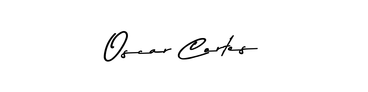 How to make Oscar Cortes name signature. Use Asem Kandis PERSONAL USE style for creating short signs online. This is the latest handwritten sign. Oscar Cortes signature style 9 images and pictures png