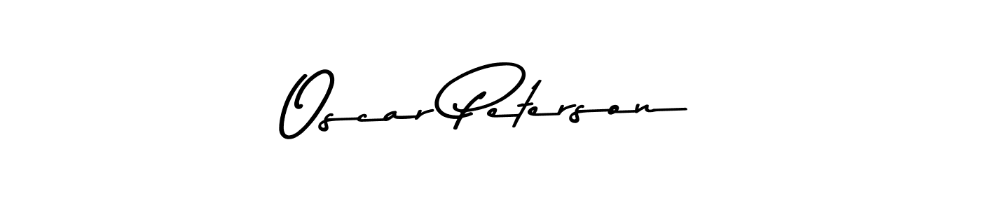 How to make Oscar Peterson name signature. Use Asem Kandis PERSONAL USE style for creating short signs online. This is the latest handwritten sign. Oscar Peterson signature style 9 images and pictures png