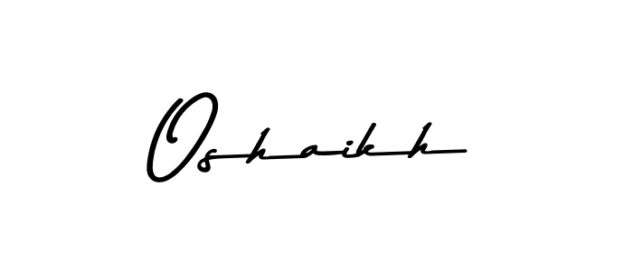 How to make Oshaikh name signature. Use Asem Kandis PERSONAL USE style for creating short signs online. This is the latest handwritten sign. Oshaikh signature style 9 images and pictures png