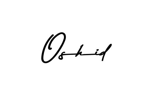 Create a beautiful signature design for name Oshid. With this signature (Asem Kandis PERSONAL USE) fonts, you can make a handwritten signature for free. Oshid signature style 9 images and pictures png
