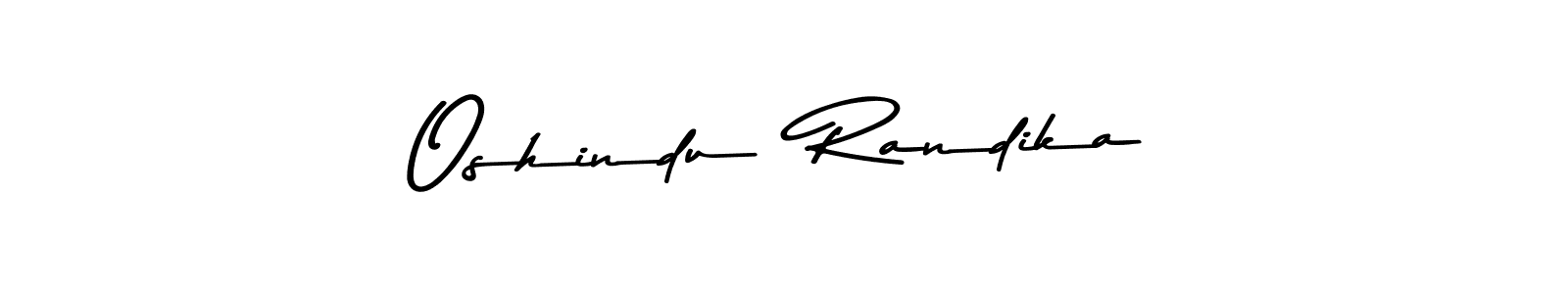 How to make Oshindu  Randika name signature. Use Asem Kandis PERSONAL USE style for creating short signs online. This is the latest handwritten sign. Oshindu  Randika signature style 9 images and pictures png