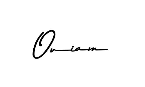 Make a beautiful signature design for name Ouiam. With this signature (Asem Kandis PERSONAL USE) style, you can create a handwritten signature for free. Ouiam signature style 9 images and pictures png