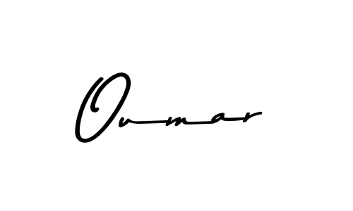 Create a beautiful signature design for name Oumar. With this signature (Asem Kandis PERSONAL USE) fonts, you can make a handwritten signature for free. Oumar signature style 9 images and pictures png