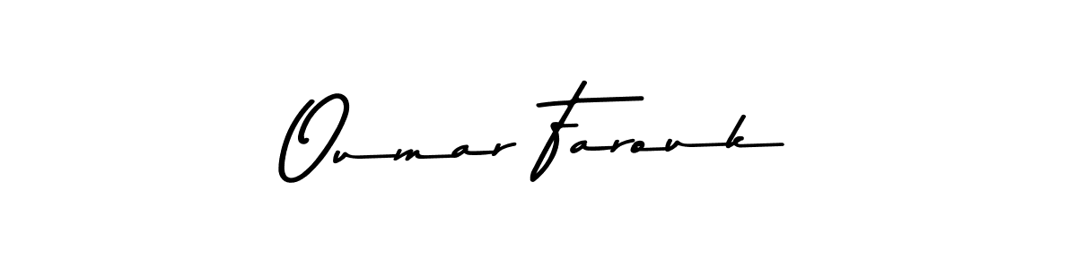 Design your own signature with our free online signature maker. With this signature software, you can create a handwritten (Asem Kandis PERSONAL USE) signature for name Oumar Farouk. Oumar Farouk signature style 9 images and pictures png