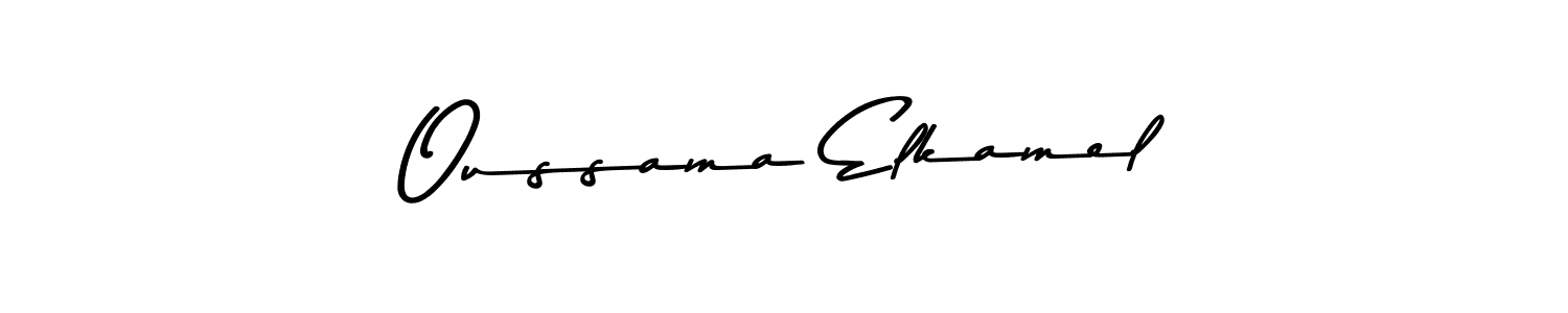Use a signature maker to create a handwritten signature online. With this signature software, you can design (Asem Kandis PERSONAL USE) your own signature for name Oussama Elkamel. Oussama Elkamel signature style 9 images and pictures png