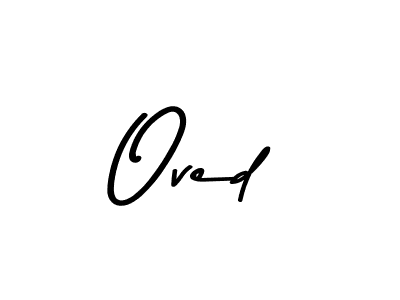 Make a beautiful signature design for name Oved. With this signature (Asem Kandis PERSONAL USE) style, you can create a handwritten signature for free. Oved signature style 9 images and pictures png