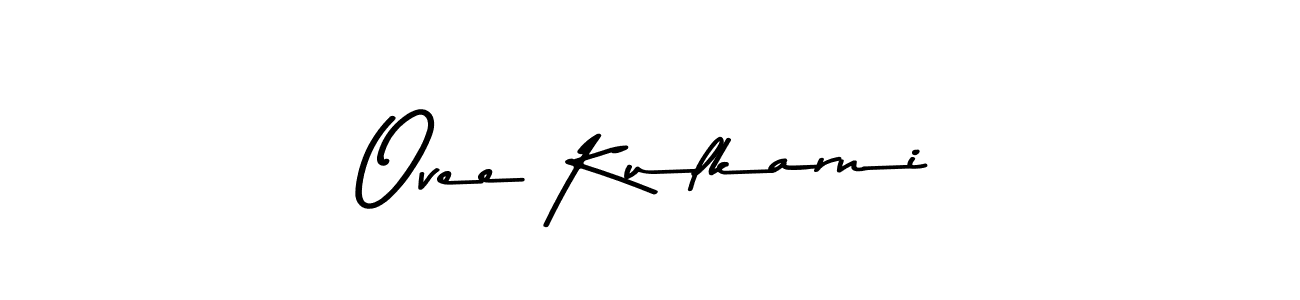 Asem Kandis PERSONAL USE is a professional signature style that is perfect for those who want to add a touch of class to their signature. It is also a great choice for those who want to make their signature more unique. Get Ovee Kulkarni name to fancy signature for free. Ovee Kulkarni signature style 9 images and pictures png