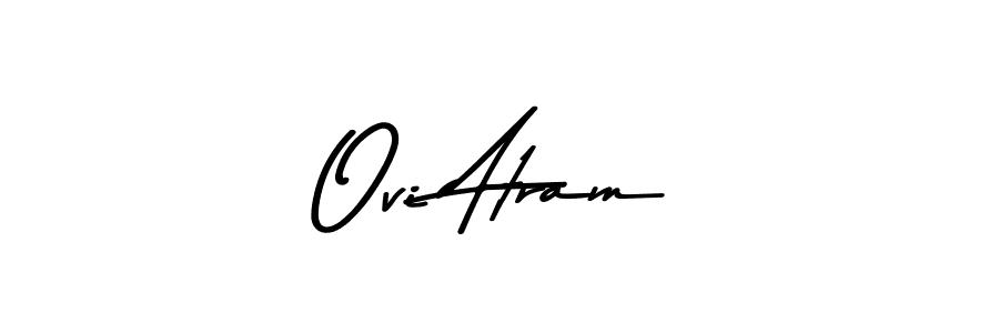 This is the best signature style for the Ovi Atram name. Also you like these signature font (Asem Kandis PERSONAL USE). Mix name signature. Ovi Atram signature style 9 images and pictures png