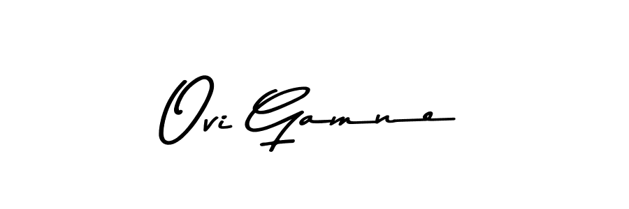 Create a beautiful signature design for name Ovi Gamne. With this signature (Asem Kandis PERSONAL USE) fonts, you can make a handwritten signature for free. Ovi Gamne signature style 9 images and pictures png