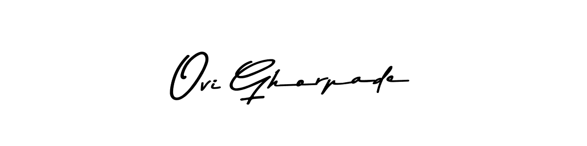 Design your own signature with our free online signature maker. With this signature software, you can create a handwritten (Asem Kandis PERSONAL USE) signature for name Ovi Ghorpade. Ovi Ghorpade signature style 9 images and pictures png