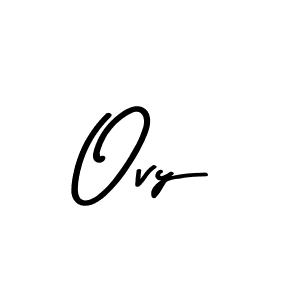 Make a beautiful signature design for name Ovy. With this signature (Asem Kandis PERSONAL USE) style, you can create a handwritten signature for free. Ovy signature style 9 images and pictures png