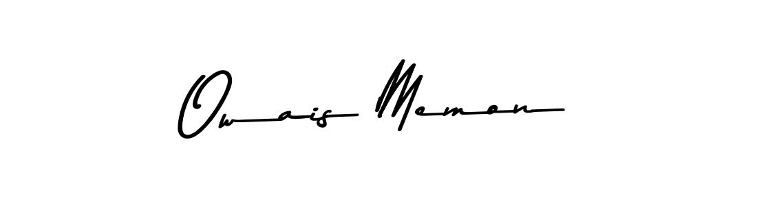 How to make Owais Memon name signature. Use Asem Kandis PERSONAL USE style for creating short signs online. This is the latest handwritten sign. Owais Memon signature style 9 images and pictures png