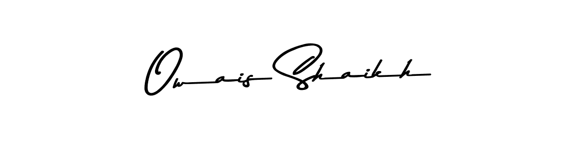 Create a beautiful signature design for name Owais Shaikh. With this signature (Asem Kandis PERSONAL USE) fonts, you can make a handwritten signature for free. Owais Shaikh signature style 9 images and pictures png