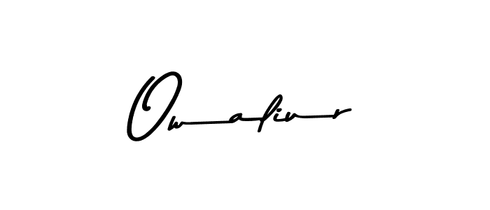 Make a beautiful signature design for name Owaliur. With this signature (Asem Kandis PERSONAL USE) style, you can create a handwritten signature for free. Owaliur signature style 9 images and pictures png